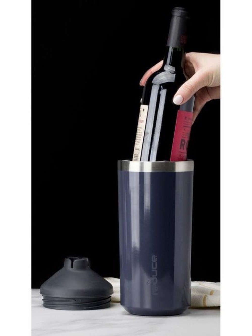 Chill & Go Wine Bottle Cooler - Gray New In Box
